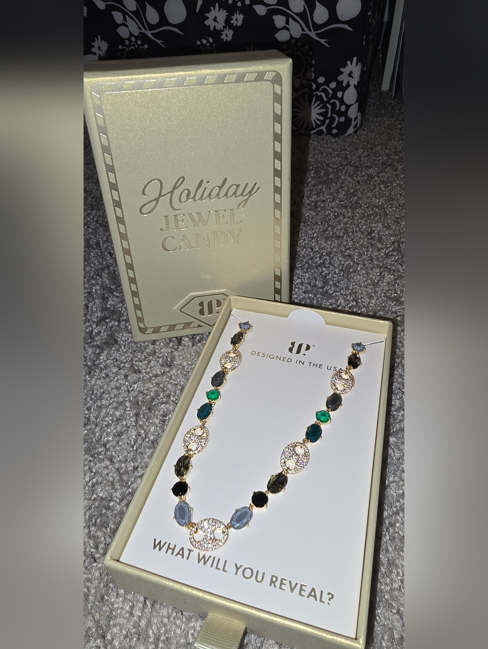 BP Holiday Jewel Candy: Gold-Tone Multi-Color Stone Necklace